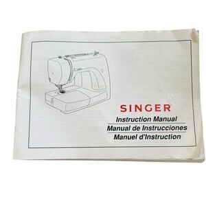 Vintage singer Simple 3116 White Instruction Manual in three languages